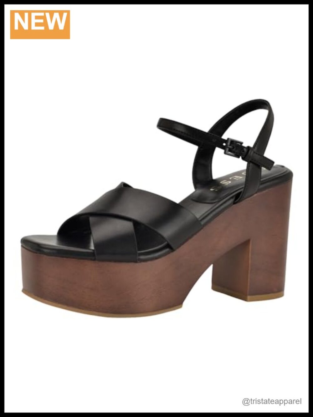 Faux Leather Wedge Heeled Sandals Slip On Dressy G Logo